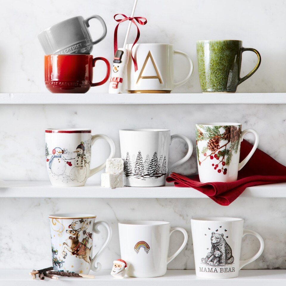 Williams Sonoma Gold Monogram Mug