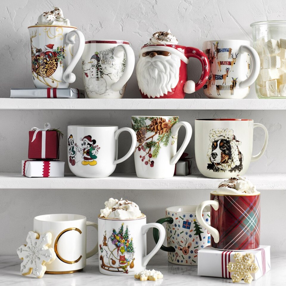 Williams Sonoma Gold Monogram Mug