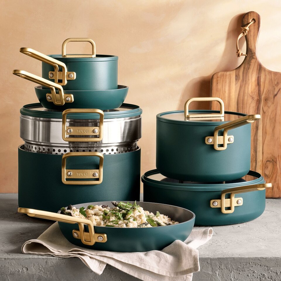Williams Sonoma GreenPan™ Stanley Tucci™ Ceramic Non-Stick 11-Piece Cookware Set