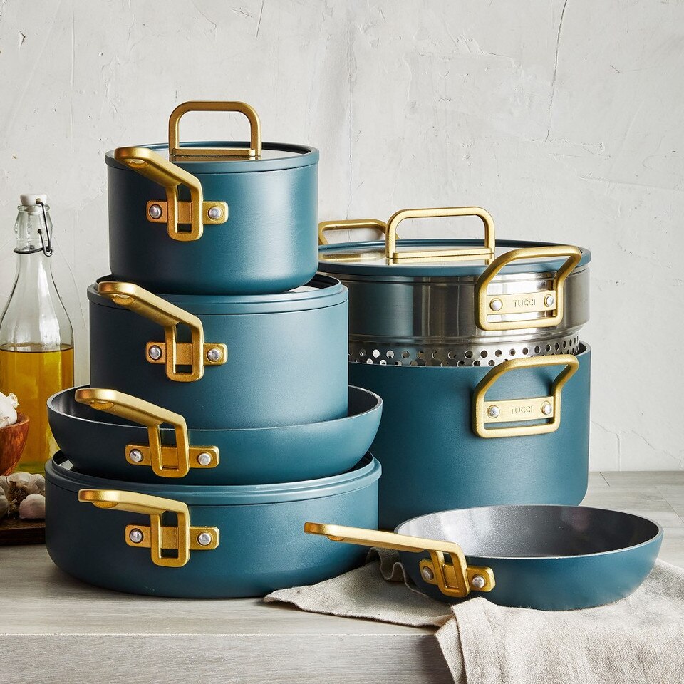 Williams Sonoma GreenPan™ Stanley Tucci™ Ceramic Non-Stick 11-Piece Cookware Set