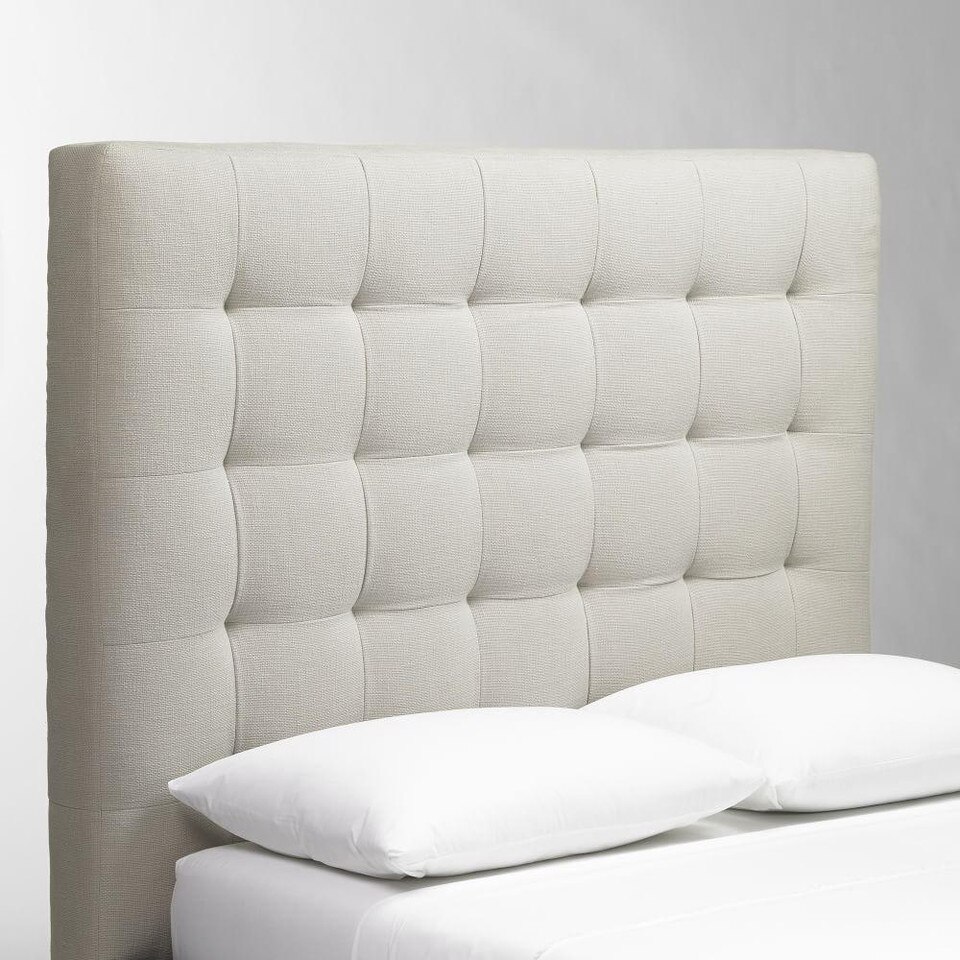 Tall Grid Tufted Headboard - King