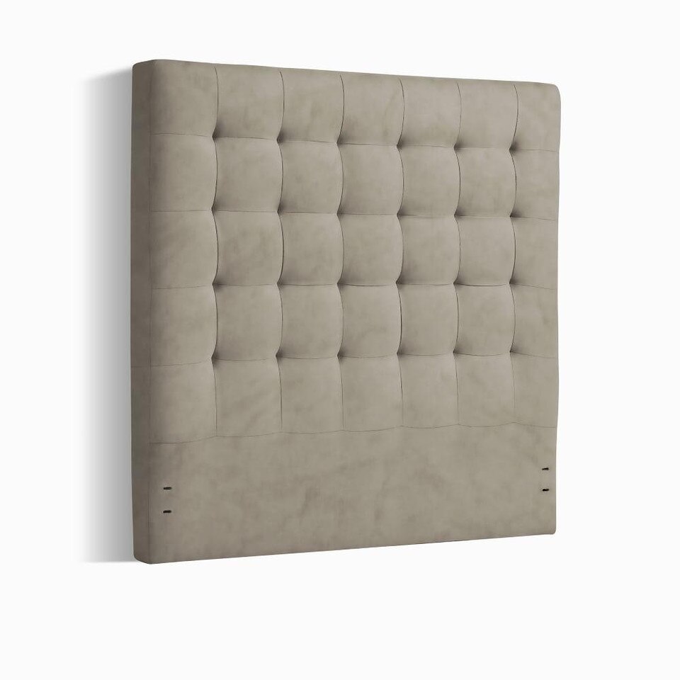 Tall Grid Tufted Headboard - King