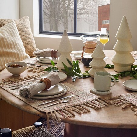 Grooved Wood Napkin Ring Sets West Elm Australia