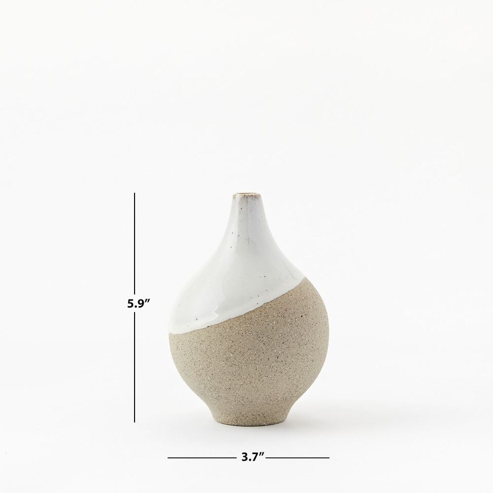 Half-Dipped Stoneware Vases