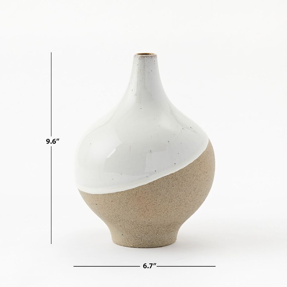 Half-Dipped Stoneware Vases