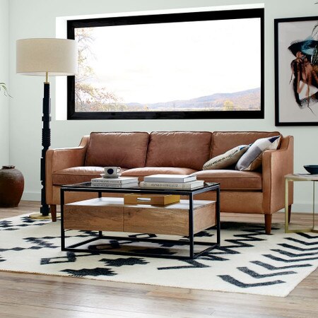 Hamilton 3 Seater Leather Sofa 206 Cm