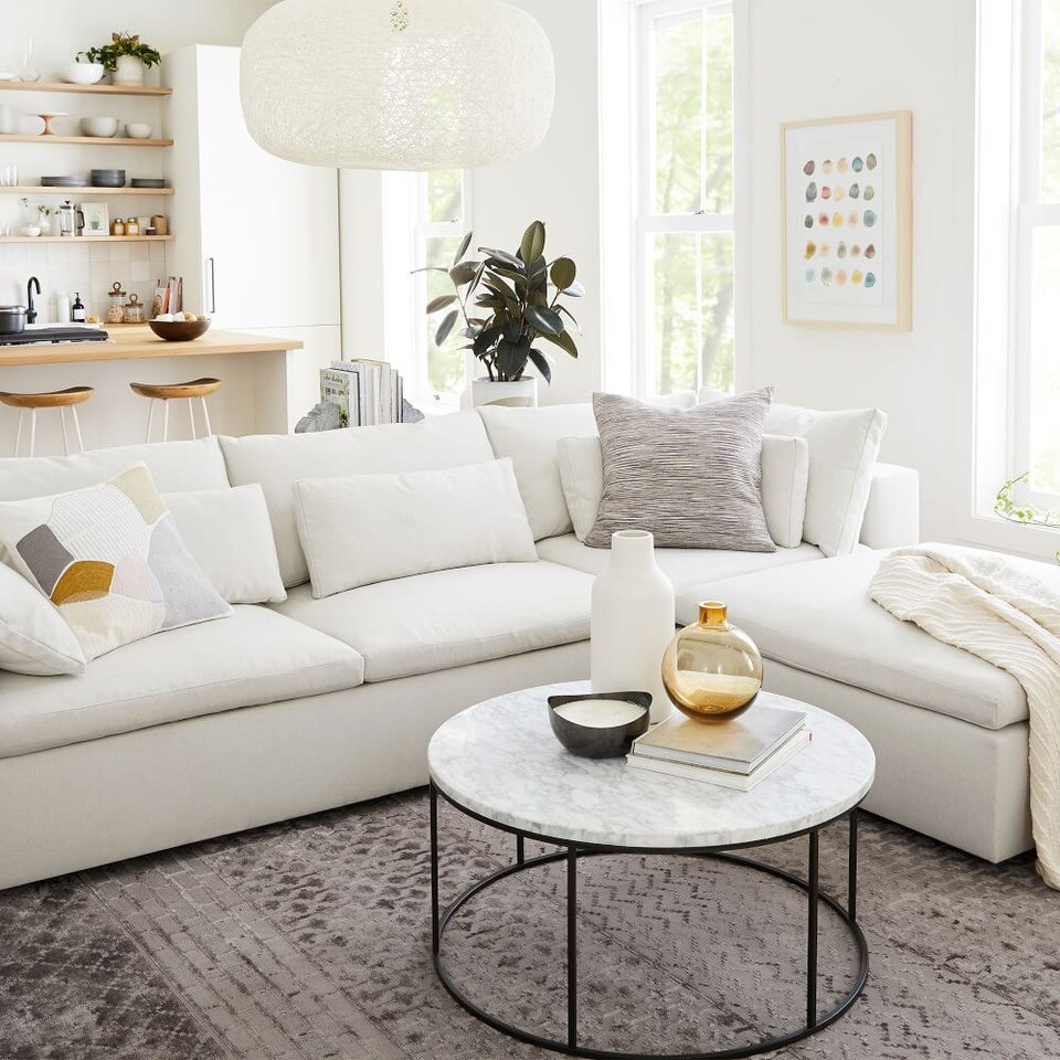 Harmony 3Piece Chaise Modular Sofa west elm Australia