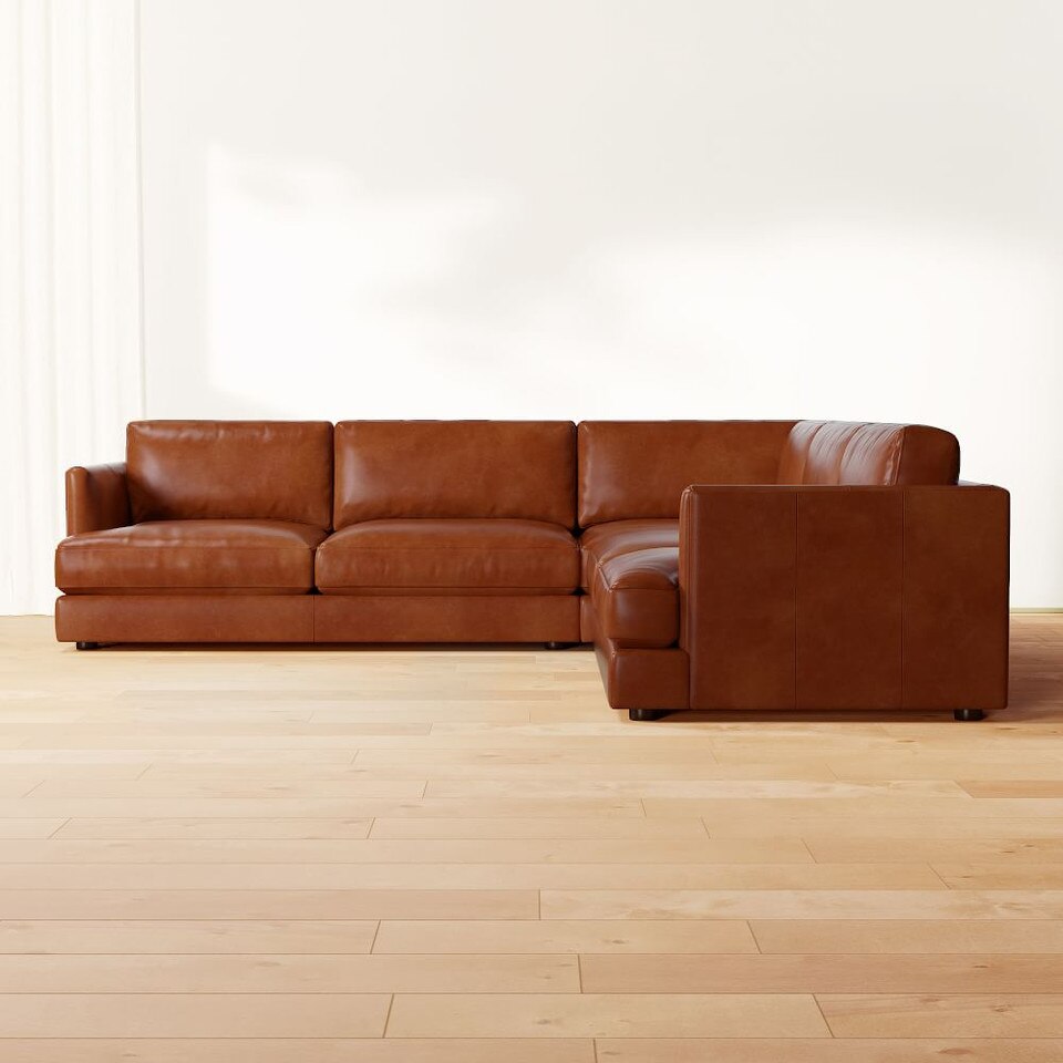 Haven Leather 3-Piece L-Shaped Modular Sofa (269 cm)