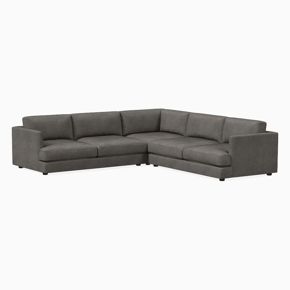 Haven Leather 3-Piece L-Shaped Modular Sofa (269 cm)