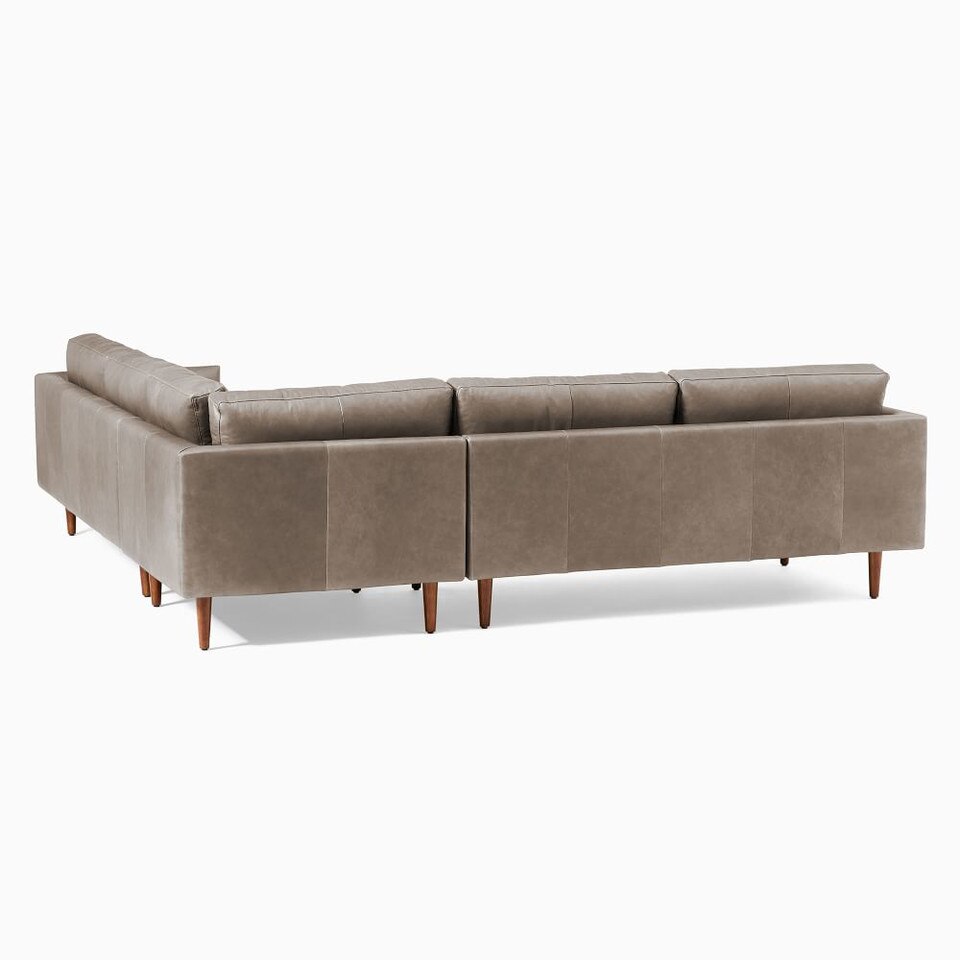 Haven Loft Leather 3-Piece L-Shaped Modular Sofa