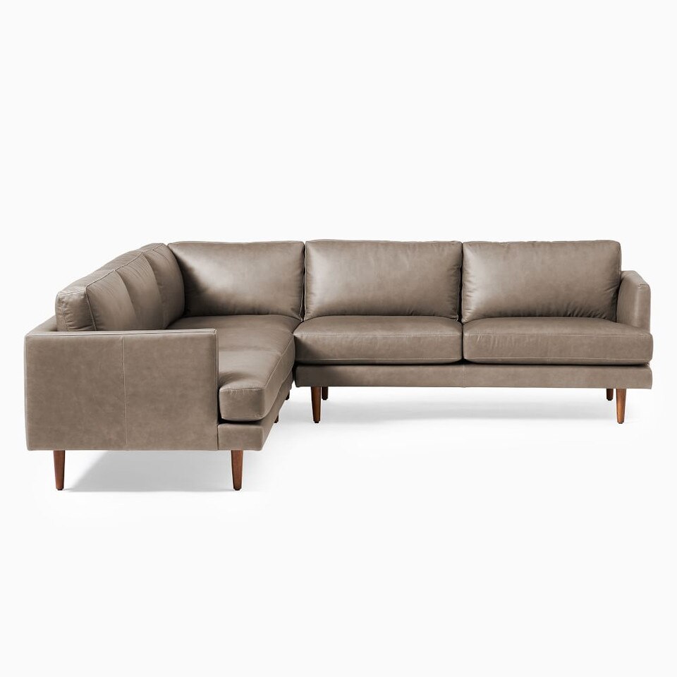 Haven Loft Leather 3-Piece L-Shaped Modular Sofa