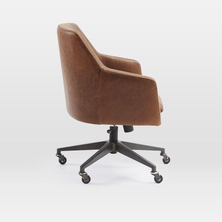 Helvetica Leather Office Chair West Elm Australia