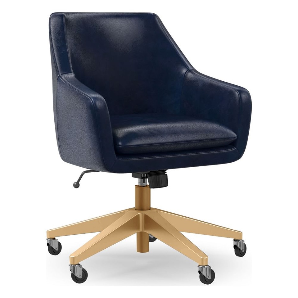 Helvetica Leather Swivel Office Chair