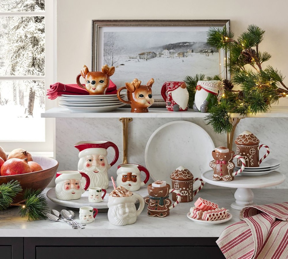 Pottery Barn Holiday Ceramic Mug Collection