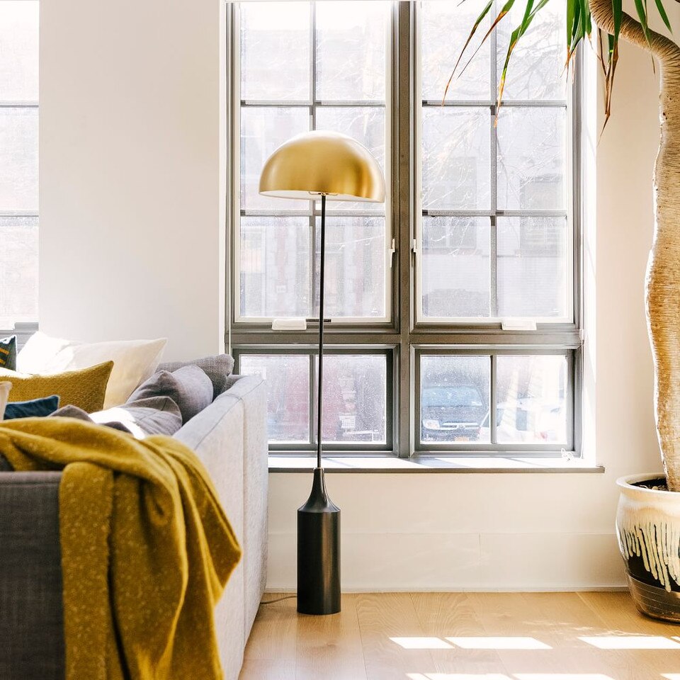 Hudson Steel Shade Floor Lamp (145 cm) | West Elm Australia