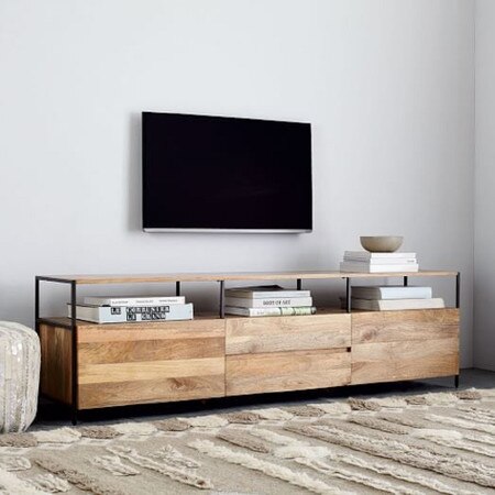 Industrial Storage Media Console 203cm West Elm Australia