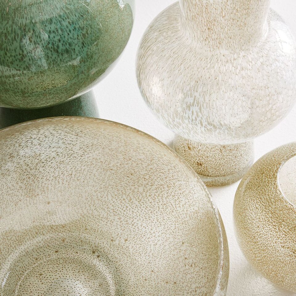 Jade Coloured Glass Vases