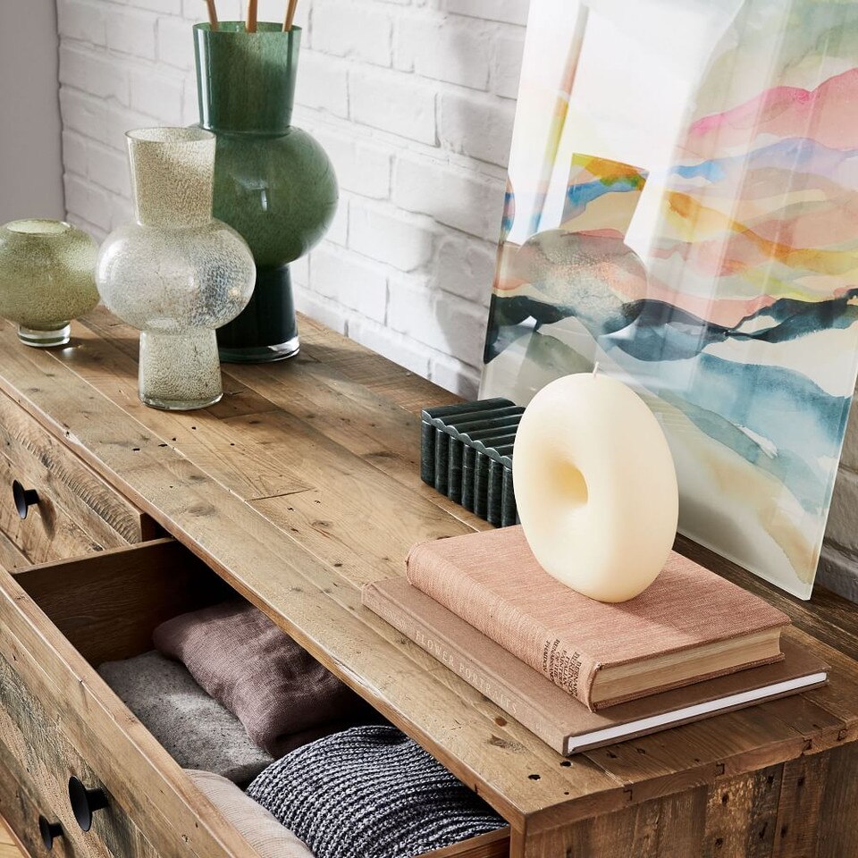 Jade Coloured Glass Vases