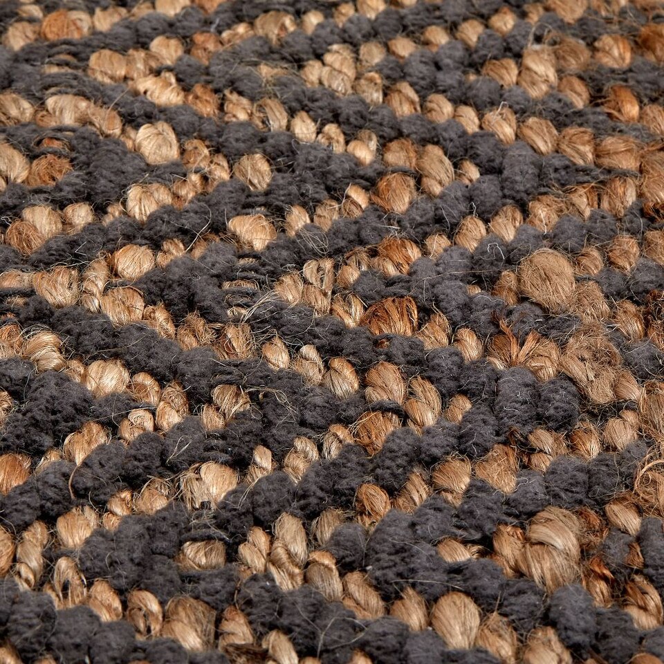 Jute Chenille Herringbone Rug - Natural/Slate