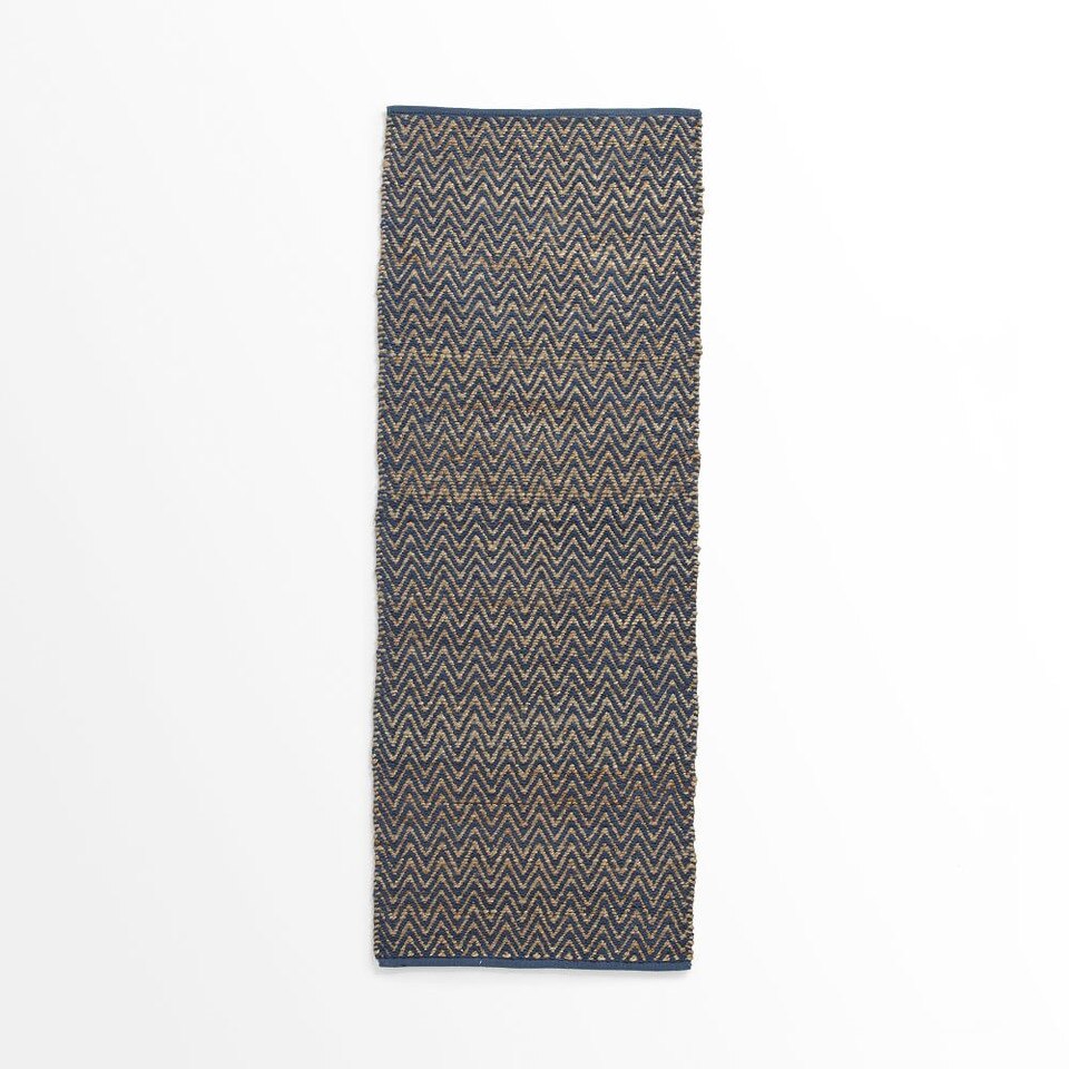 Jute Chenille Herringbone Rug - Natural/Slate