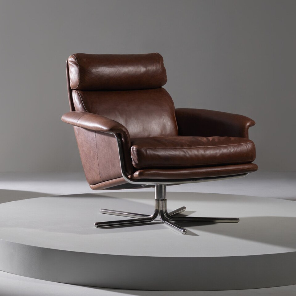 Kristoff Leather Swivel Chair