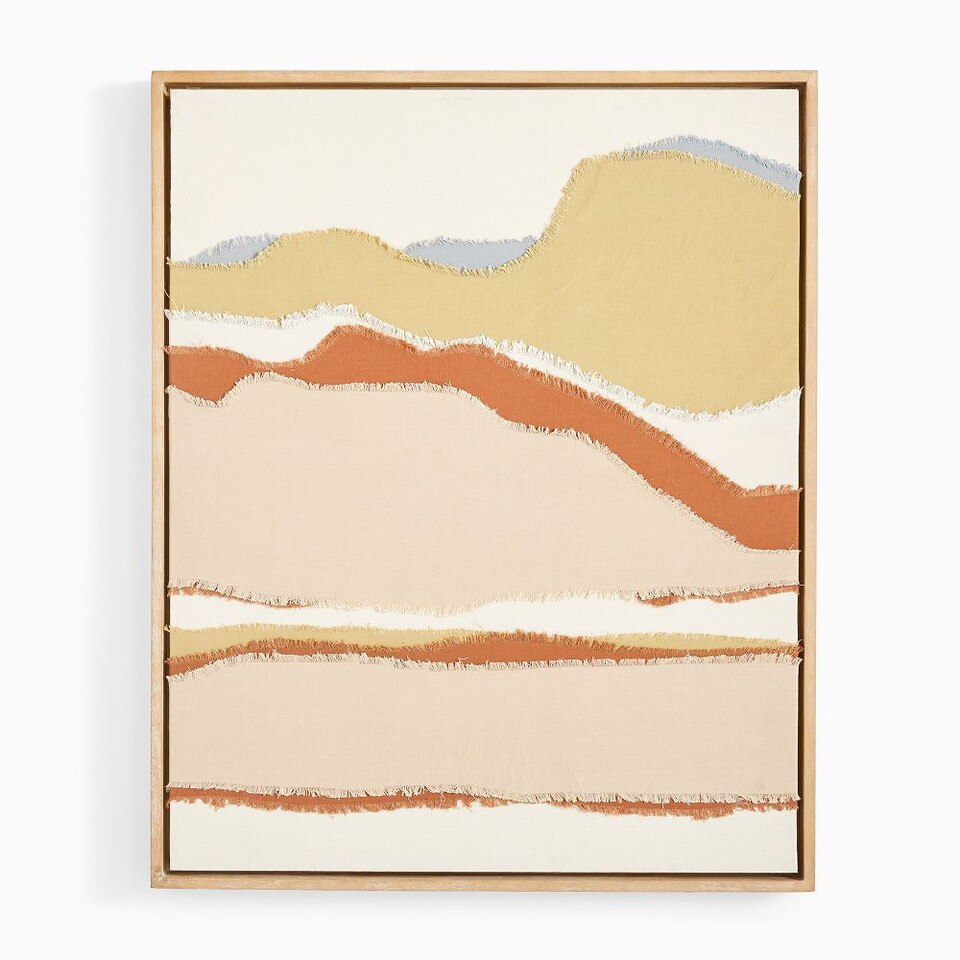Fira Fabric Landscape Framed Wall Art, 86 cm x 107 cm