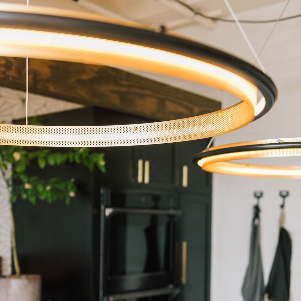 Perforated Single LED Chandelier