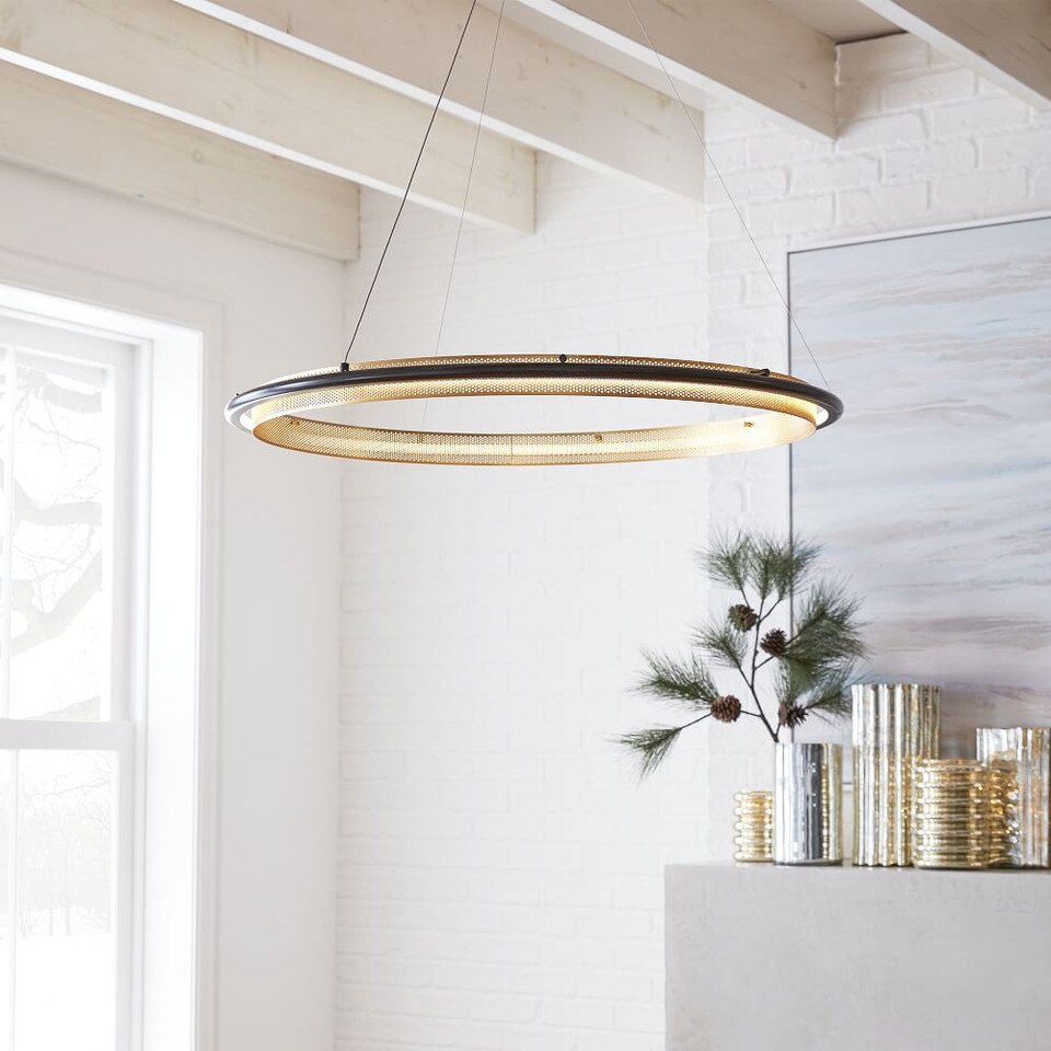 Perforated Single LED Chandelier