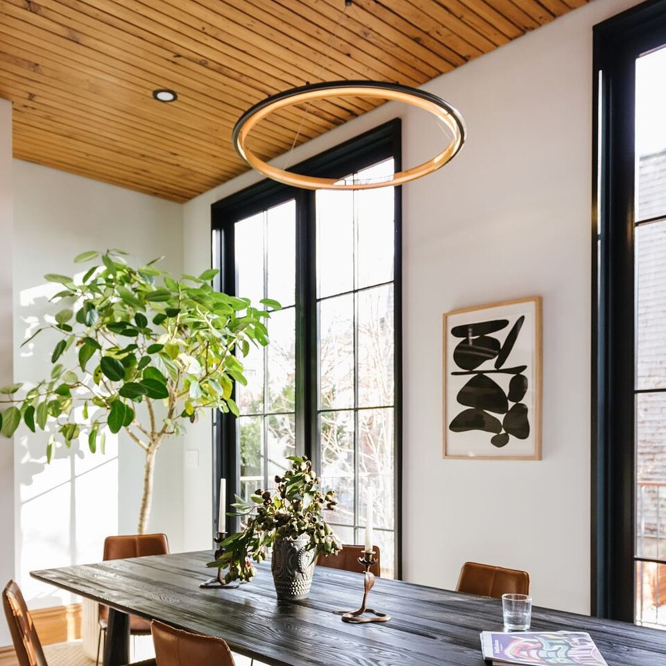 Perforated Single LED Chandelier
