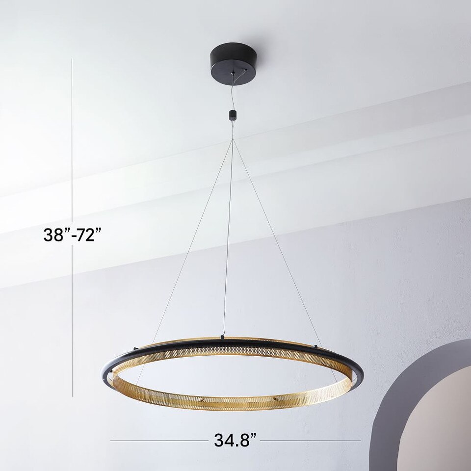Perforated Single LED Chandelier