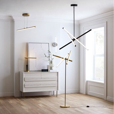 Light Rods Led Floor Lamp West Elm Australia West elm telescopic floor lamp, black at john lewis & partners.