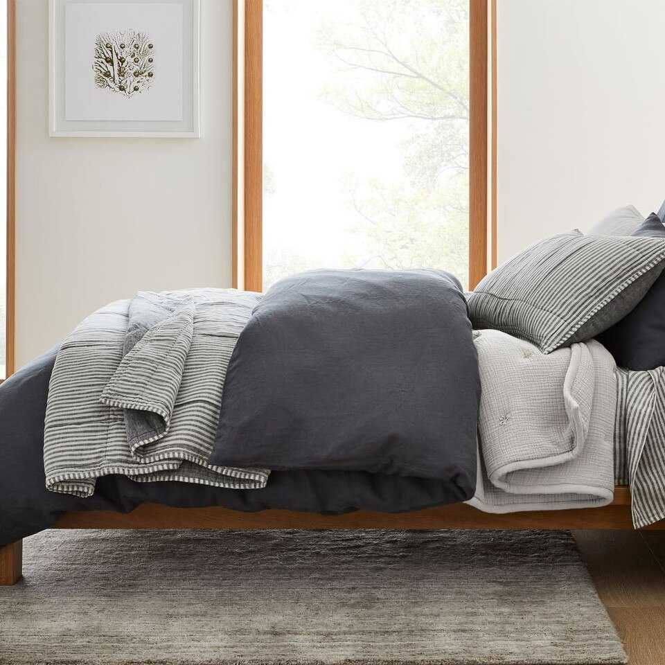European Flax Linen Classic Stripe Sheet Set