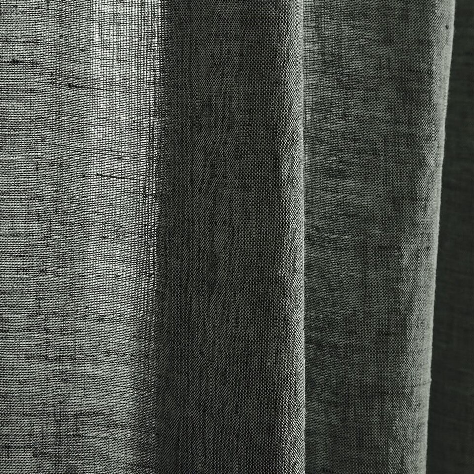 European Flax Linen Melange Curtain - Olive