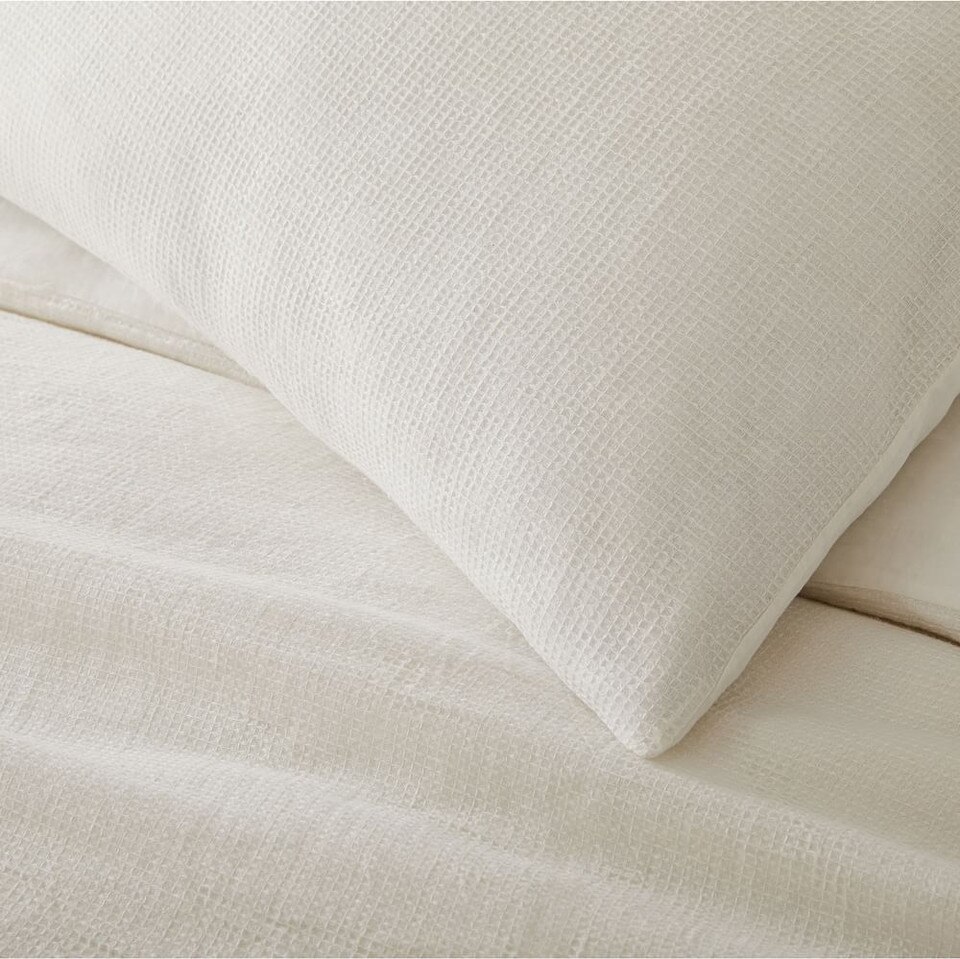 European Flax Linen Mini Waffle Quilt Cover & Pillowcases