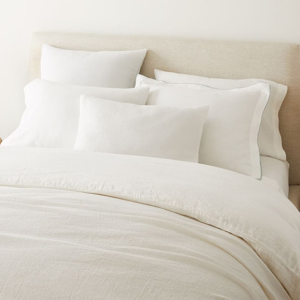 European Flax Linen Mini Waffle Quilt Cover & Pillowcases