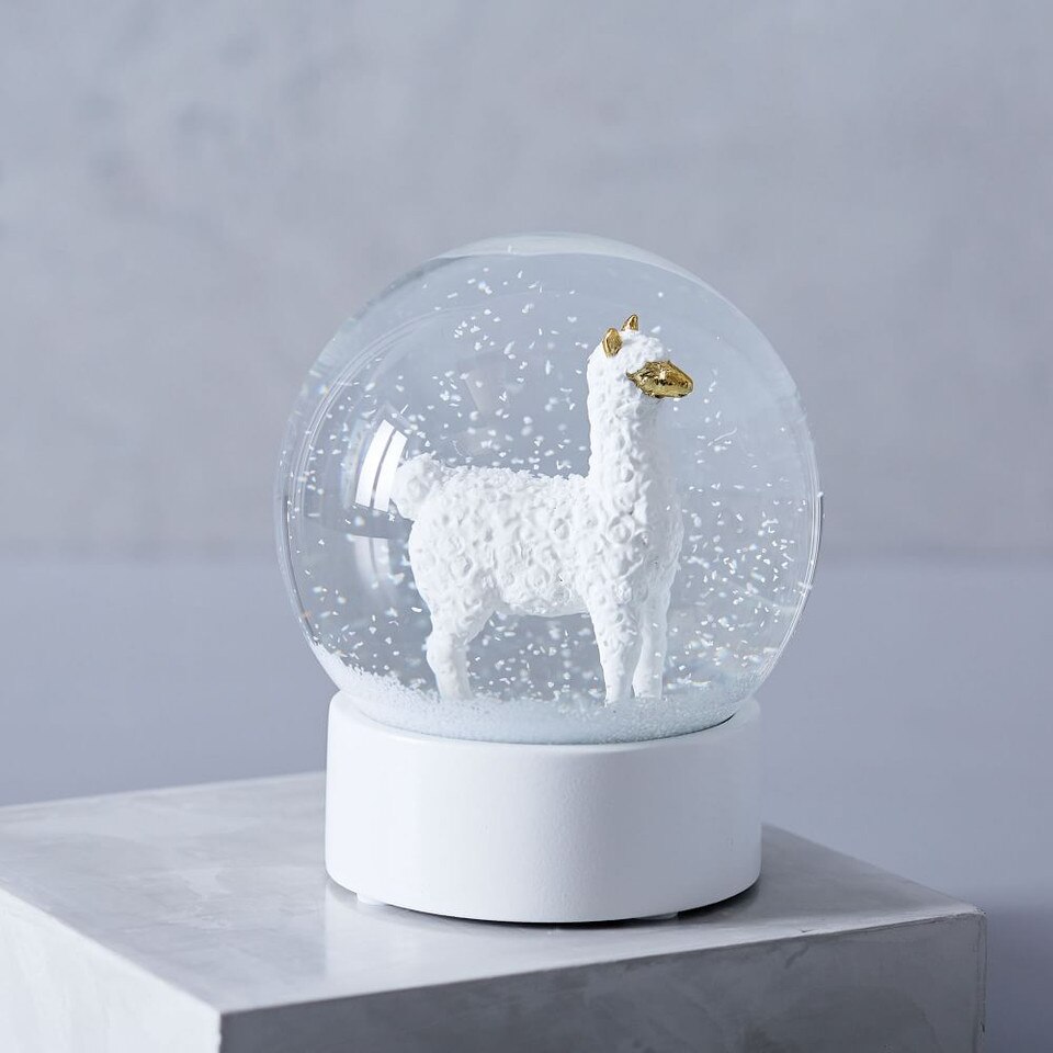 Llama Snow Globe | west elm Australia