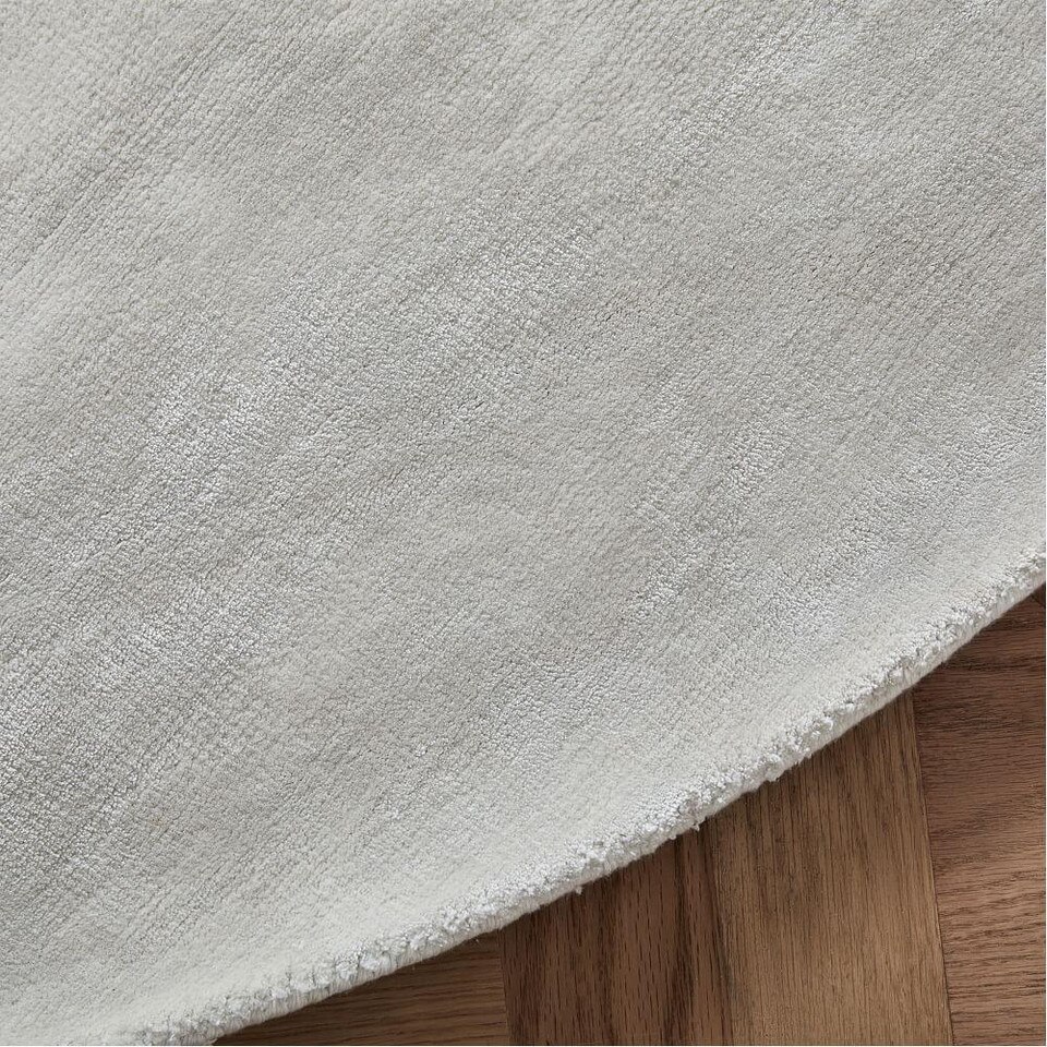Lucent Round Rug - Frost Grey