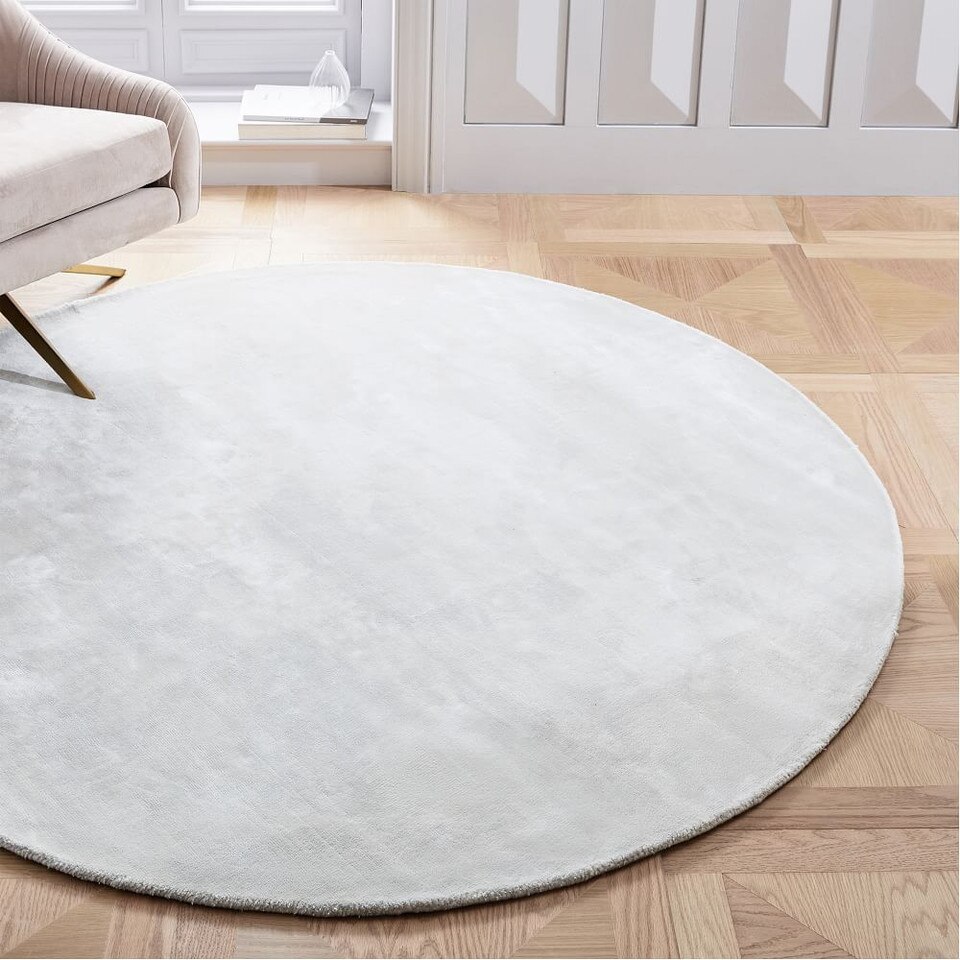 Lucent Round Rug - Frost Grey