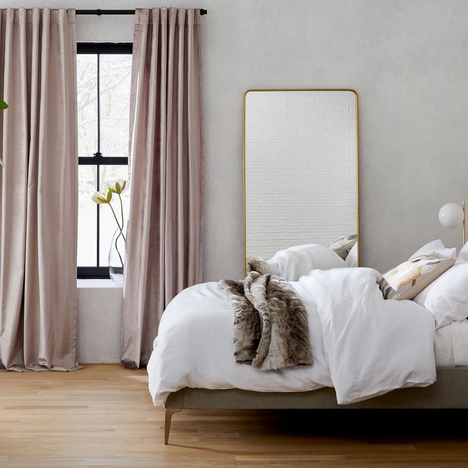 Luster Velvet Curtain - Dusty Blush