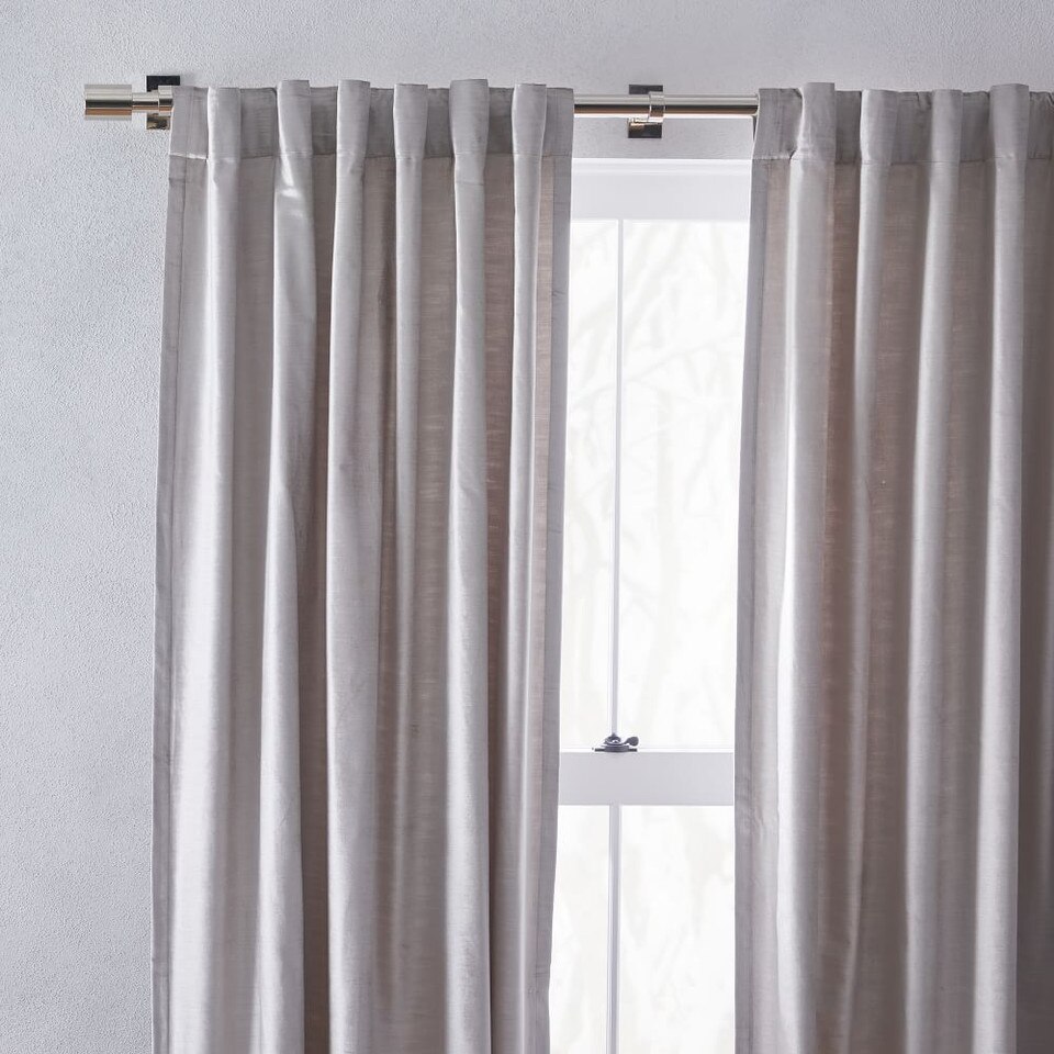 Cotton Lustre Velvet Curtain + Blackout Lining