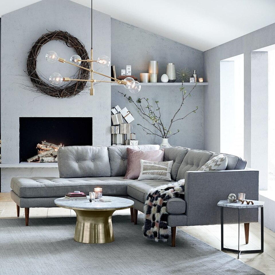 Marble-Topped Pedestal Coffee Table (77 cm)