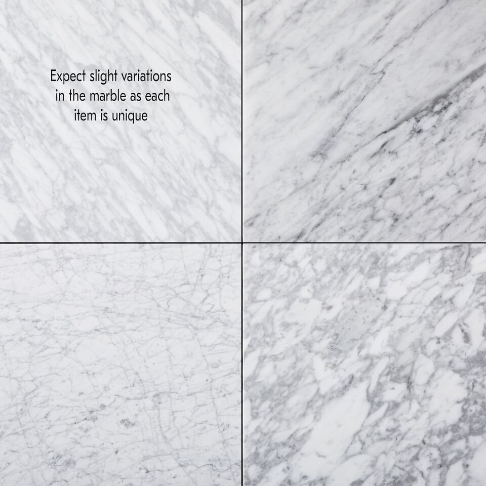 Marble Topped Pedestal Side Table (51 cm)