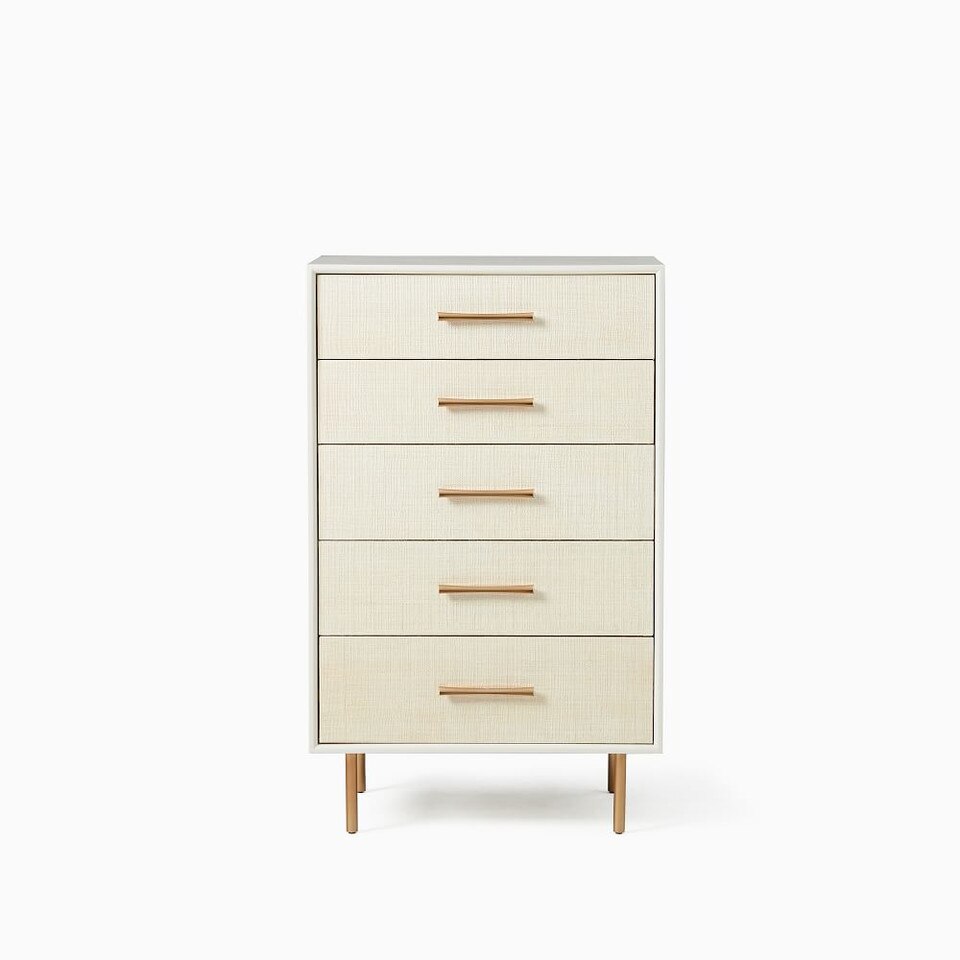 Margot Raffia 5-Drawer Dresser (76 cm) - West Elm Australia