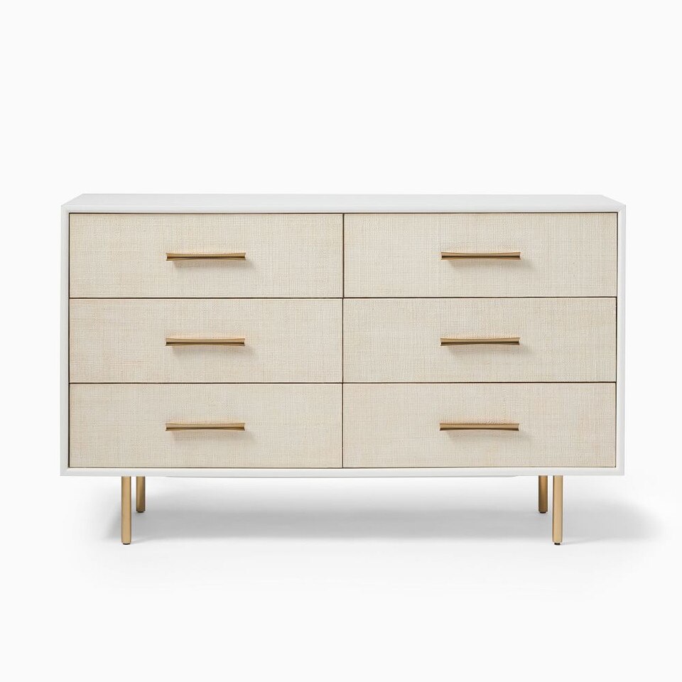 Margot Raffia 6-Drawer Dresser (143 cm) | West Elm Australia