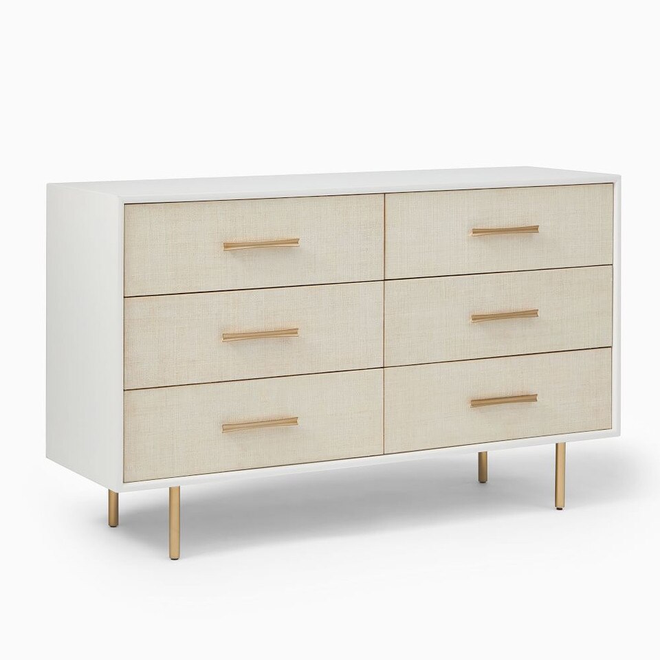 Margot Raffia 6-Drawer Dresser (143 cm) | West Elm Australia