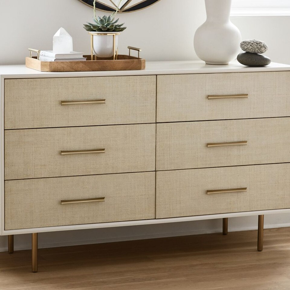 Margot Raffia 6-Drawer Dresser (143 cm) | West Elm Australia