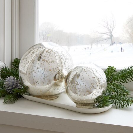 Light Up Mercury Glass Globe - Mercury Glass Globe Pendant