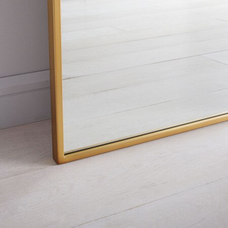 Metal Frame Arched 188 Cm Floor Mirror Antique Brass West Elm Australia