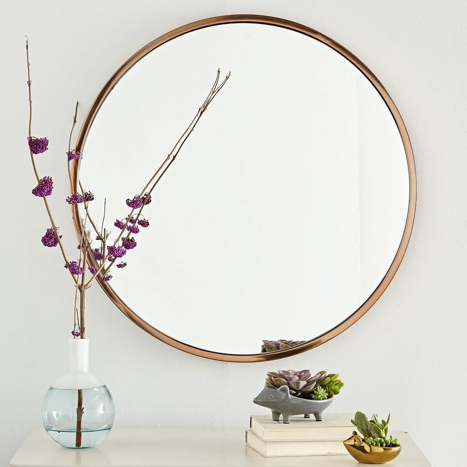 Metal Frame 76 cm Round Mirror West Elm Australia