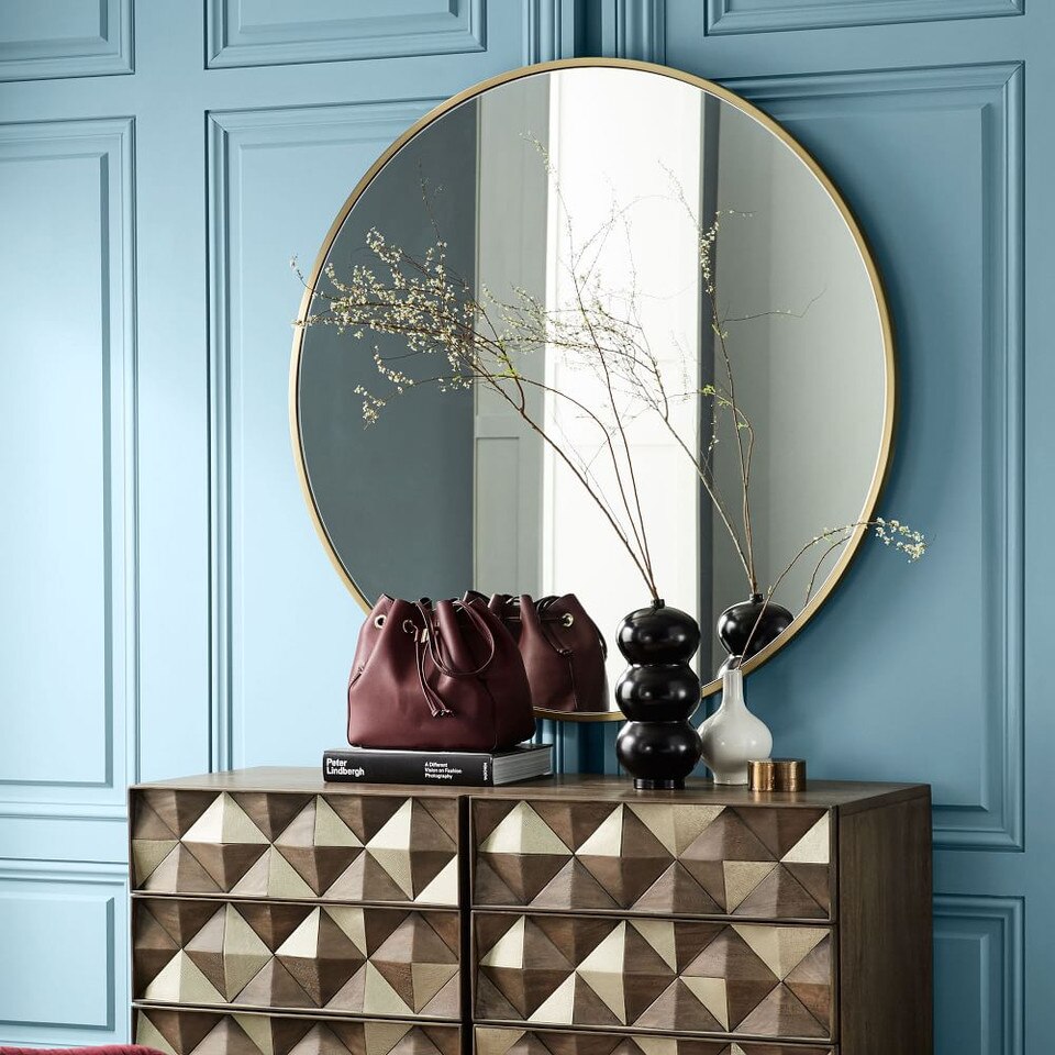 Metal Framed Oversized 122 cm Round Mirror
